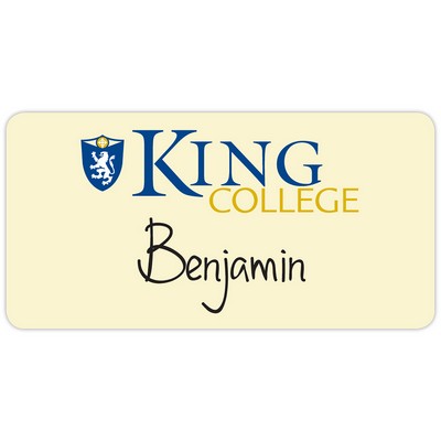 Reusable Name Badge: 3-1/32" X 1-17/32"