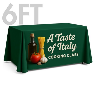 6' Table Throw with Front Panel Print