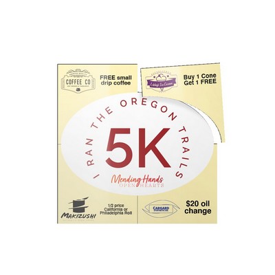 Square Outdoor Magnet w/Oval Kiss Cut Center (6"x 6")