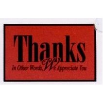 Olefin Standard Design Personalized Carpet (Thanks) (4'x6')