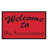 Olefin Devon Standard Design Personalized Indoor/Outdoor Carpet (Welcome To) (4'x6')