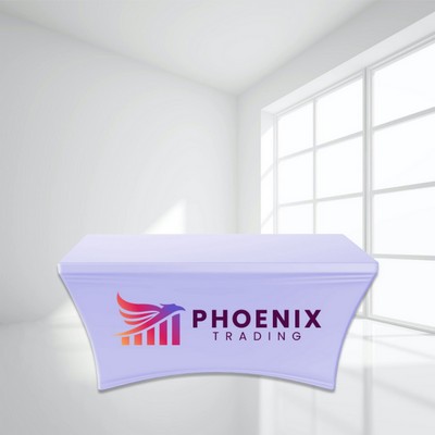 6' Stretch Spandex Trade Show Table Cover - Full Color Imprint