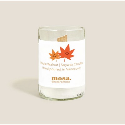 Maple Walnut Scented Soy Candle – 4oz Recycled Glass Promotional Candle